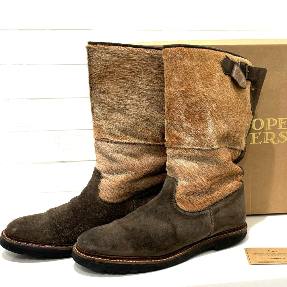 $795 PENELOPE CHILVERS Jackson Pony Hair Boot 40
